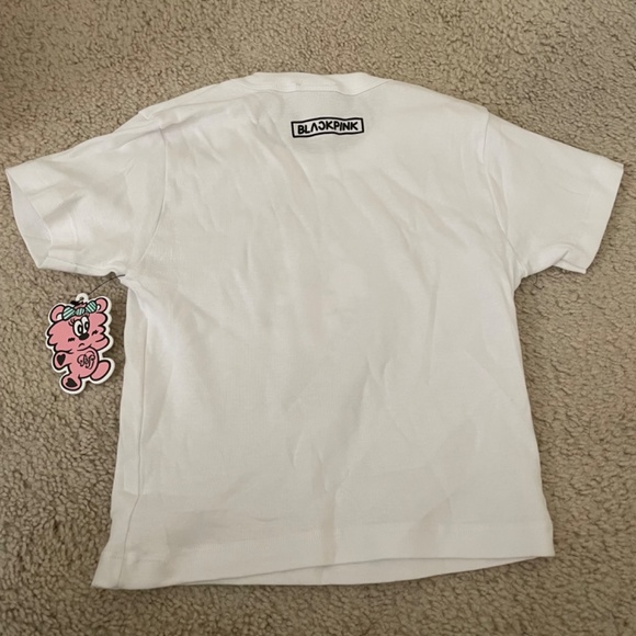Blackpink x Verdy White Plush Women’s Baby T-shirt from LA PopUp Shop 2023 - Picture 3 of 5